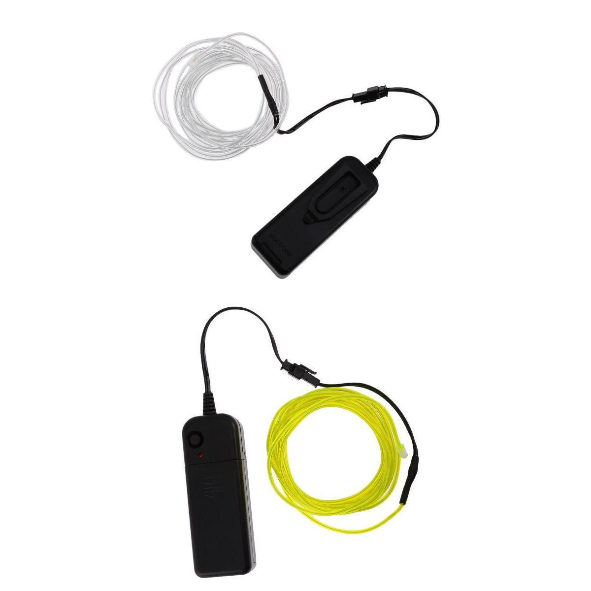 2x Luminescent Neon LED Lights Glow EL Wire String 5 Meters