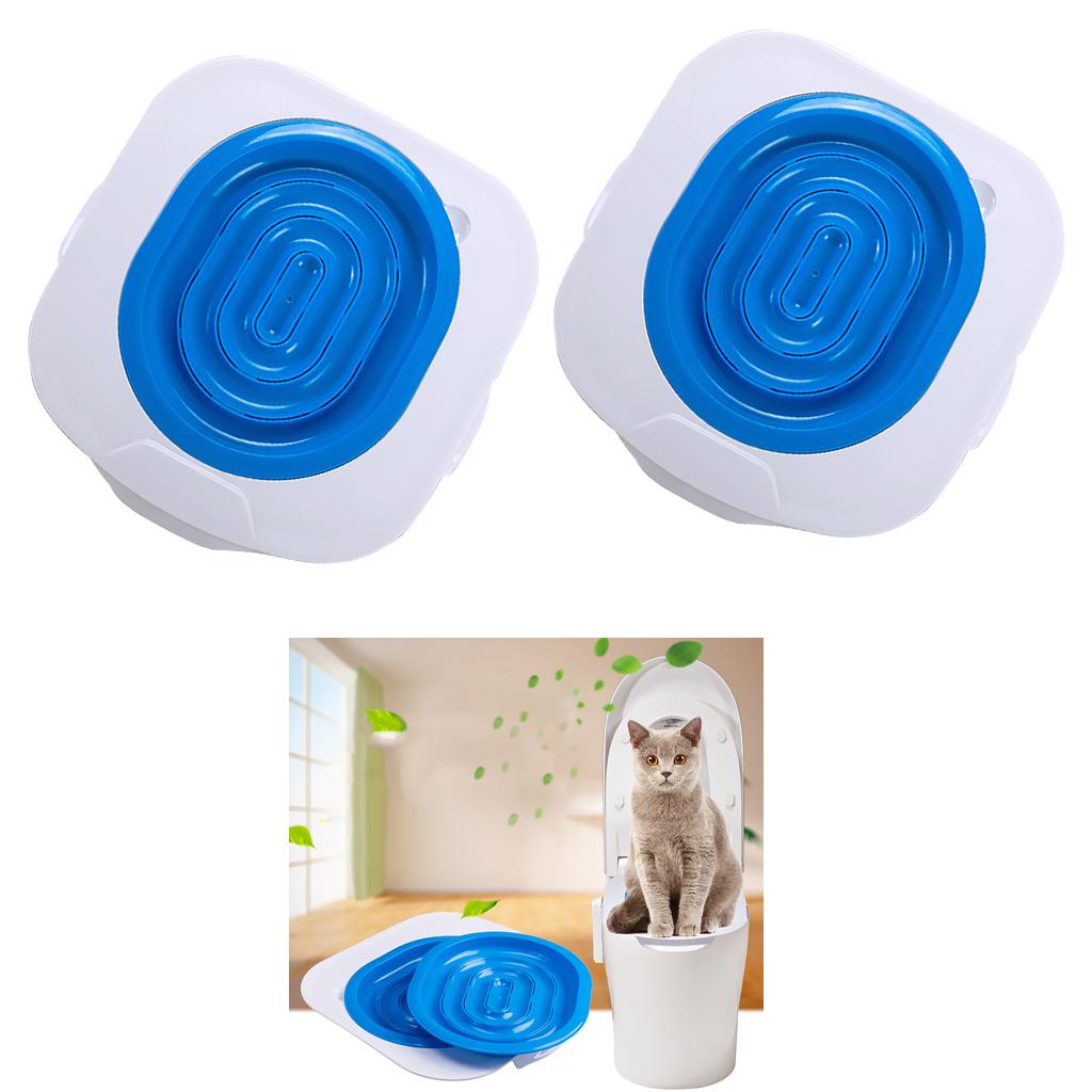 2 YT-8 Pet Cat Toilet Seat Training System Teach Your Cat to Use the Toilet
