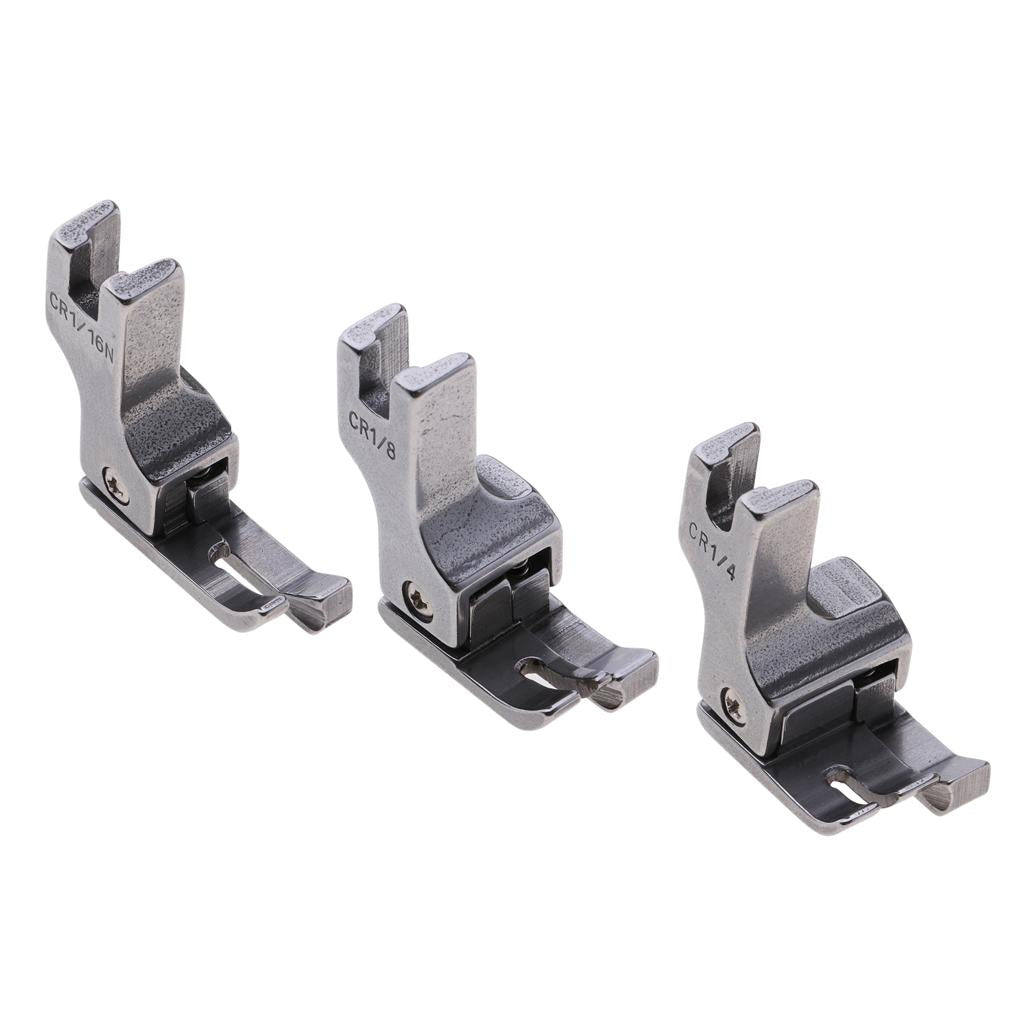 3x Right Edge Guide Compensating Presser Foot for Industrial Sewing Machine