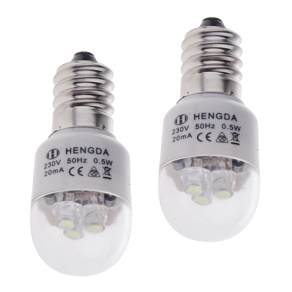 2pcs Domestic Sewing Machine LED Light Bulb 0.5W for Brother Singer Feiyue