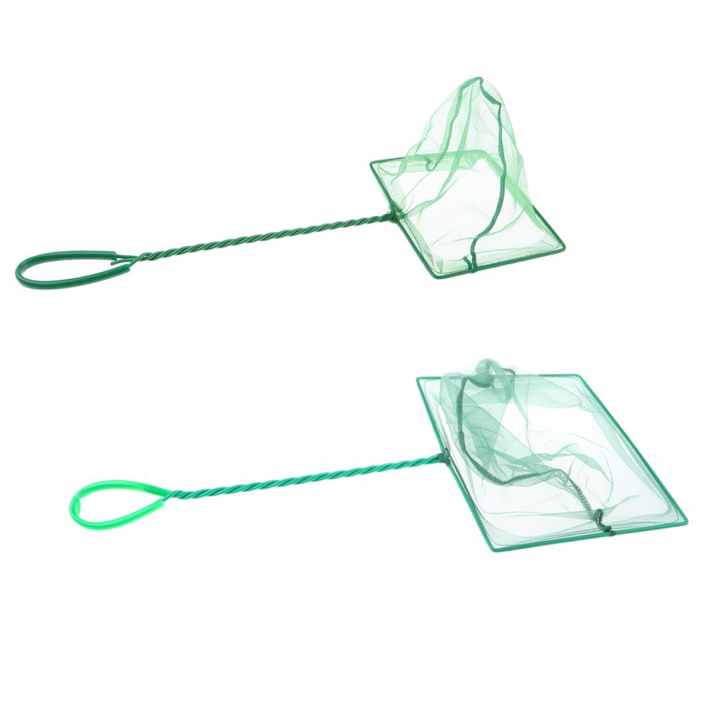 2x Aquarium Fish Tank Fish Net Coldwater Marine Netting 10 & 6 inches