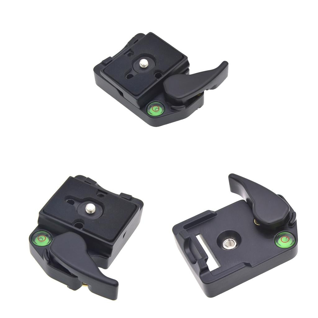 3 Pieces 323 Camera Rapid Release Plates with Adapter 200PL-14 for Manfrotto