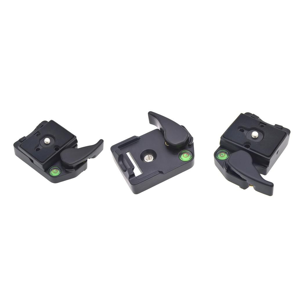 3 Pieces 323 Camera Rapid Release Plates with Adapter 200PL-14 for Manfrotto