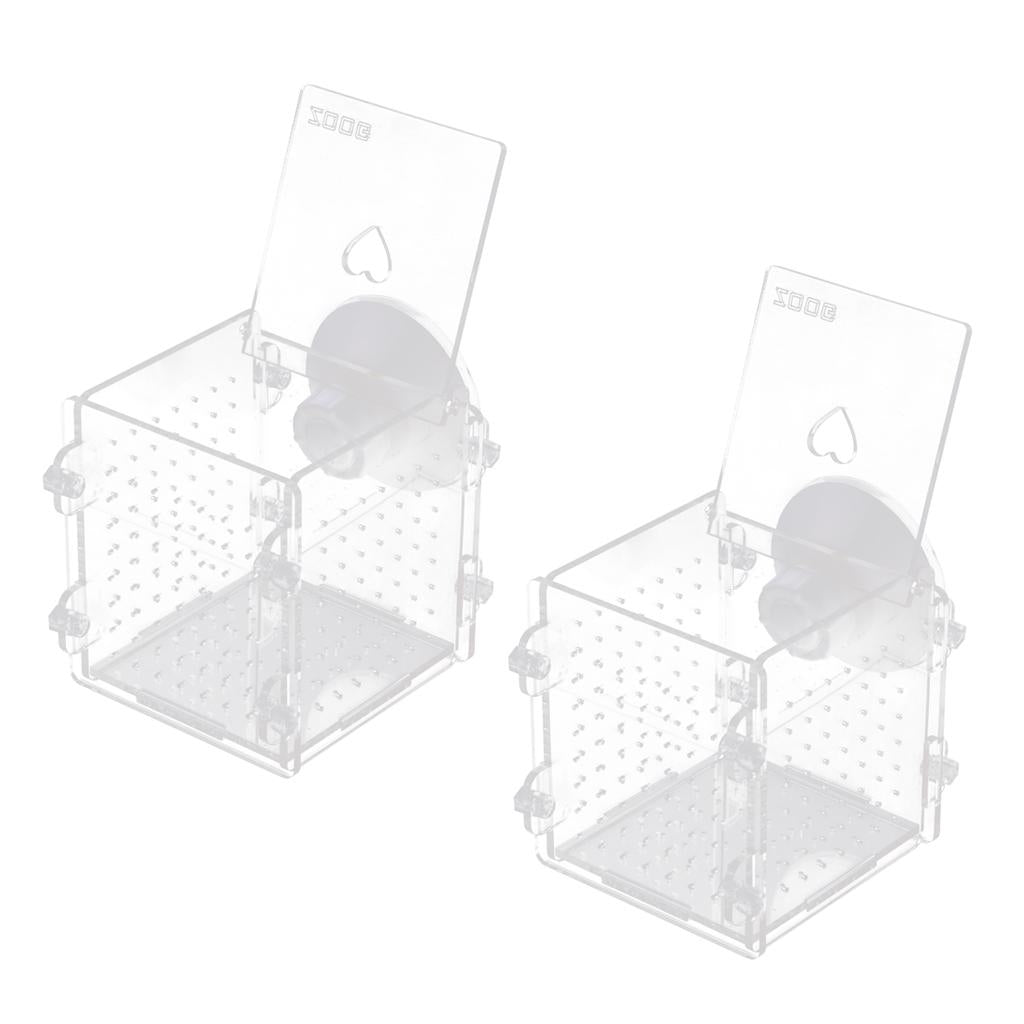 2 pcs Acrylic Aquarium Young Fish Breeding Hatchery Incubator Isolation Box