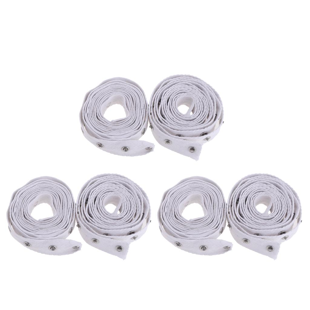 6 Yards White Press Studs Snap Buttons Fastening Tape Sewing Accessories