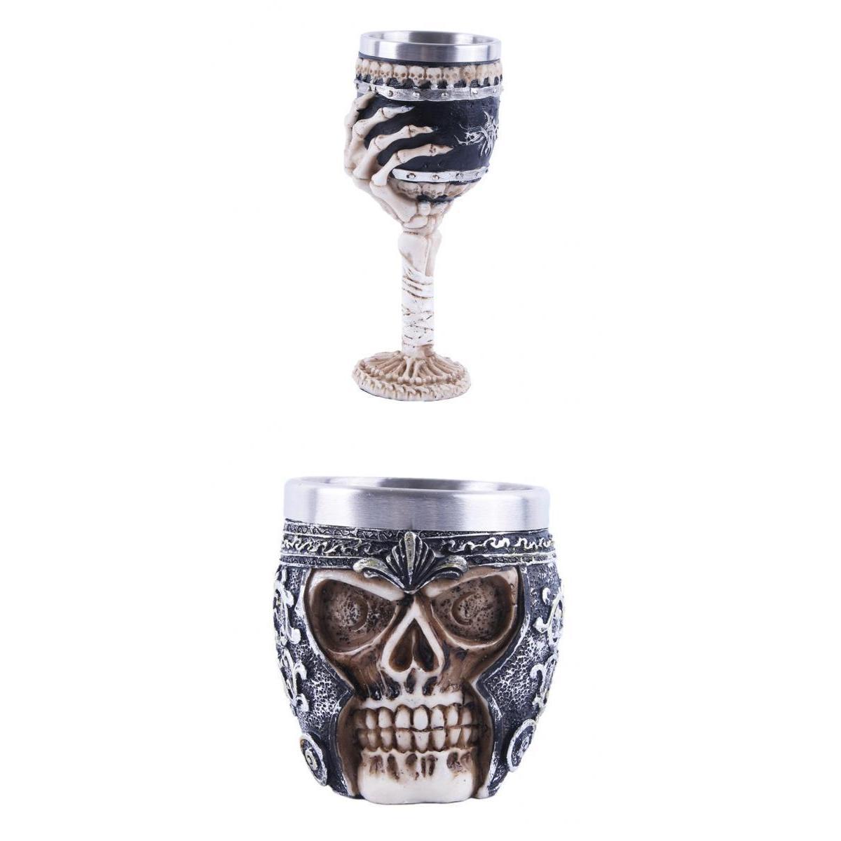 2Pcs Gothic Wine Goblet Resin Steampunk Collectibles Decorative Craft Gifts