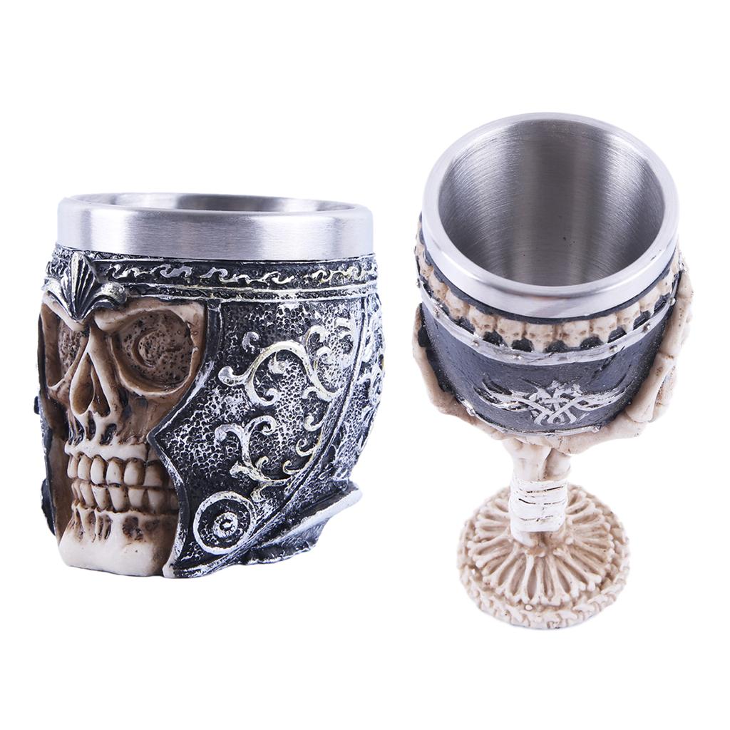2Pcs Gothic Wine Goblet Resin Steampunk Collectibles Decorative Craft Gifts