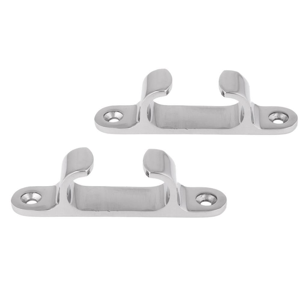 2 Stainless Steel Line Straight Fairlead Bow Chock Marine Boat Cleat Sailing