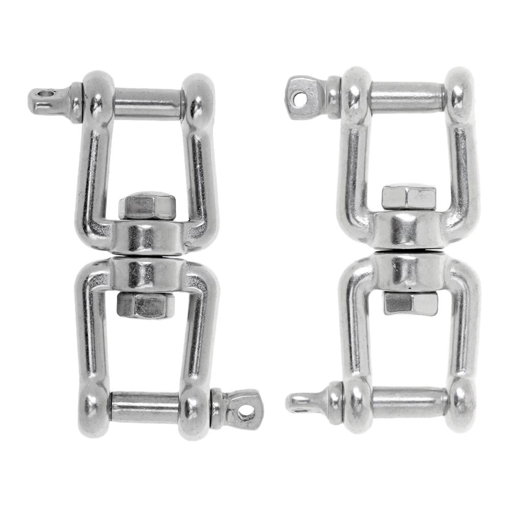304 Marine Grade Stainless Steel Chain Anchor Swivel Jaw - Jaw Silver M6&M10