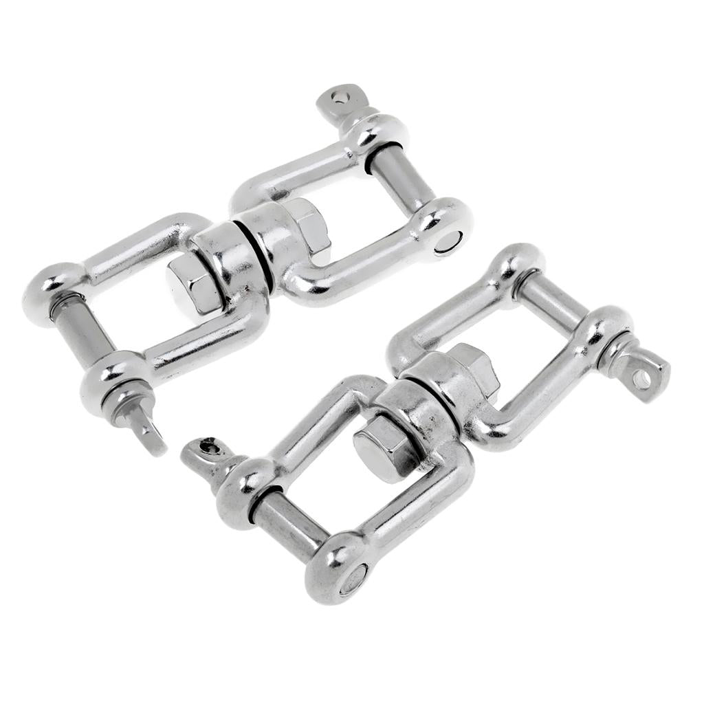 304 Marine Grade Stainless Steel Chain Anchor Swivel Jaw - Jaw Silver M6&M10