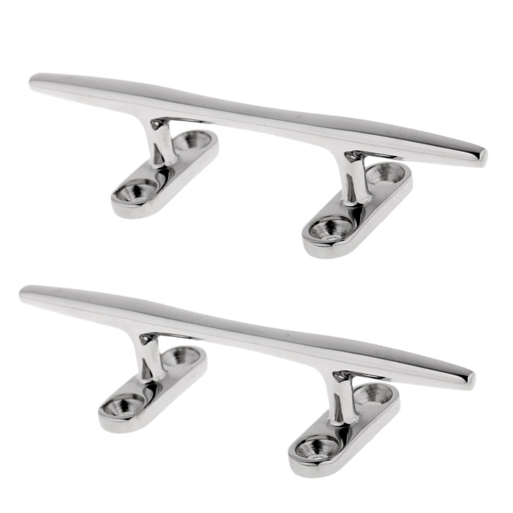 316 Stainless Steel Marine Boat Yacht Deck Dock Sleek Line Rope Cleat 6+ 8""