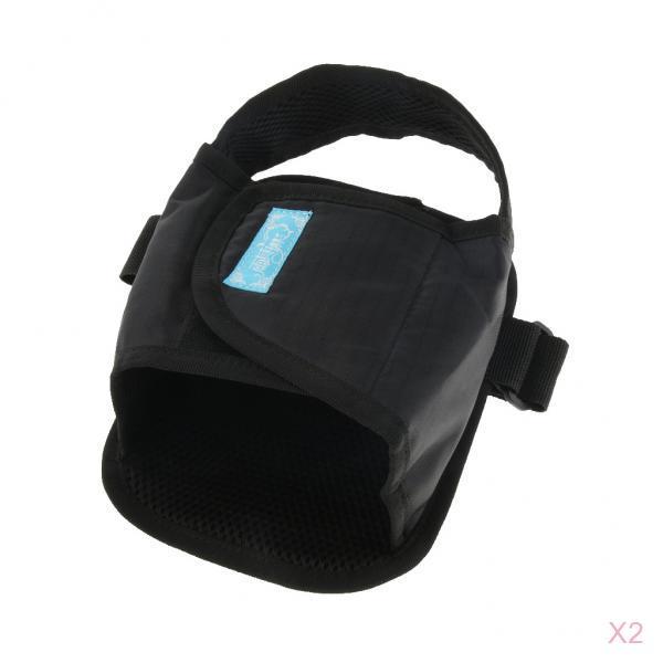 1 Pair Wheelchair Safety Restraint Shoes Footstrap Cushion Pedal Clip Black
