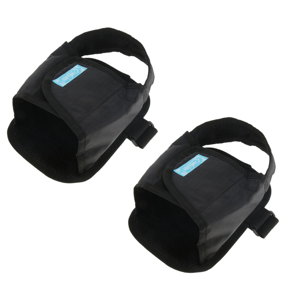 1 Pair Wheelchair Safety Restraint Shoes Footstrap Cushion Pedal Clip Black