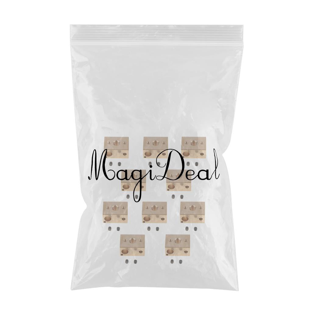 10PCS Brass Heater Block Copper Hotend High Temperature V6 Nozzles Extruder