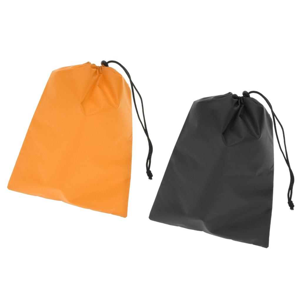 2Pcs Waterproof Drawstring Storage Bag Stuff Bag for Clothes Shoes 2 Colors