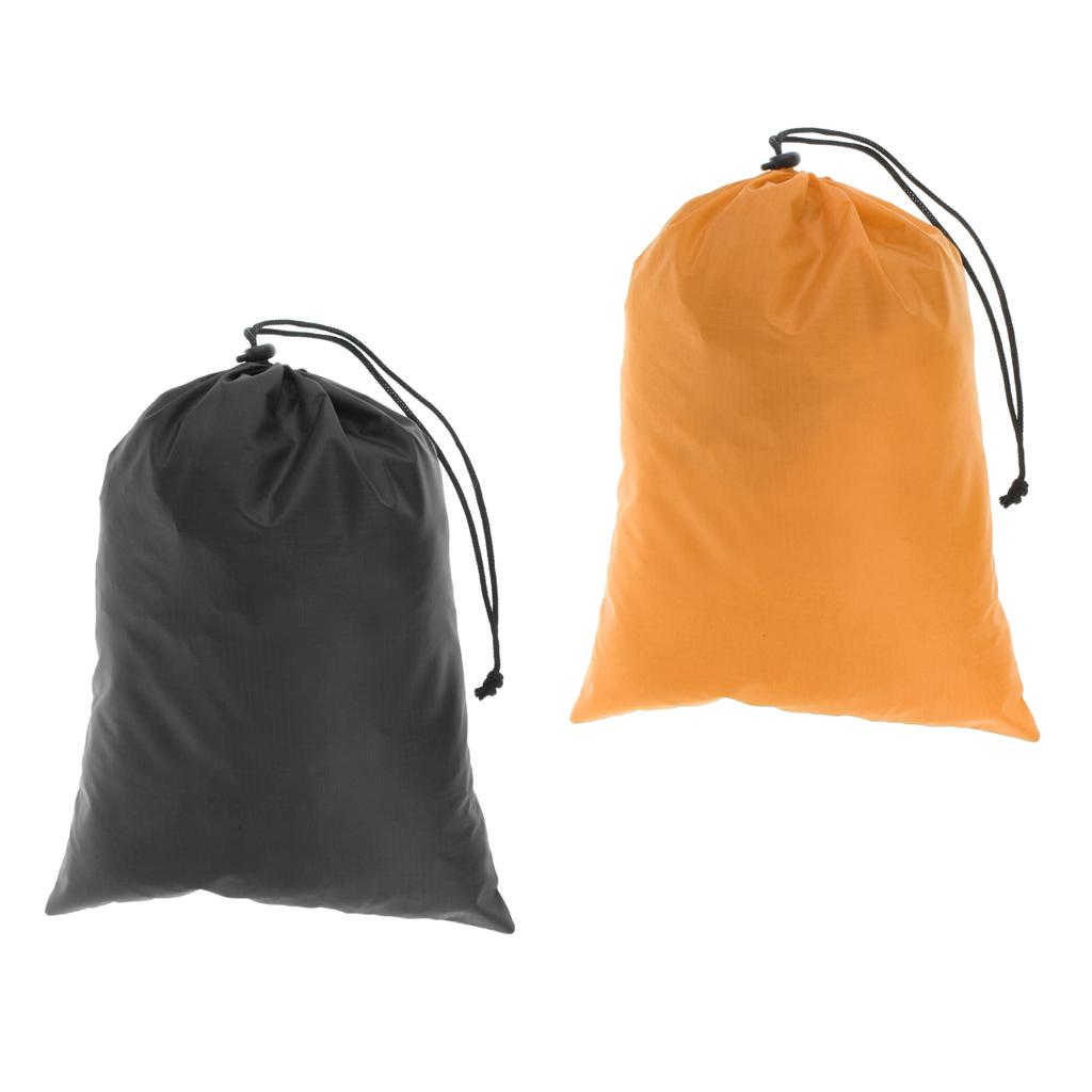 2Pcs Waterproof Drawstring Storage Bag Stuff Bag for Clothes Shoes 2 Colors