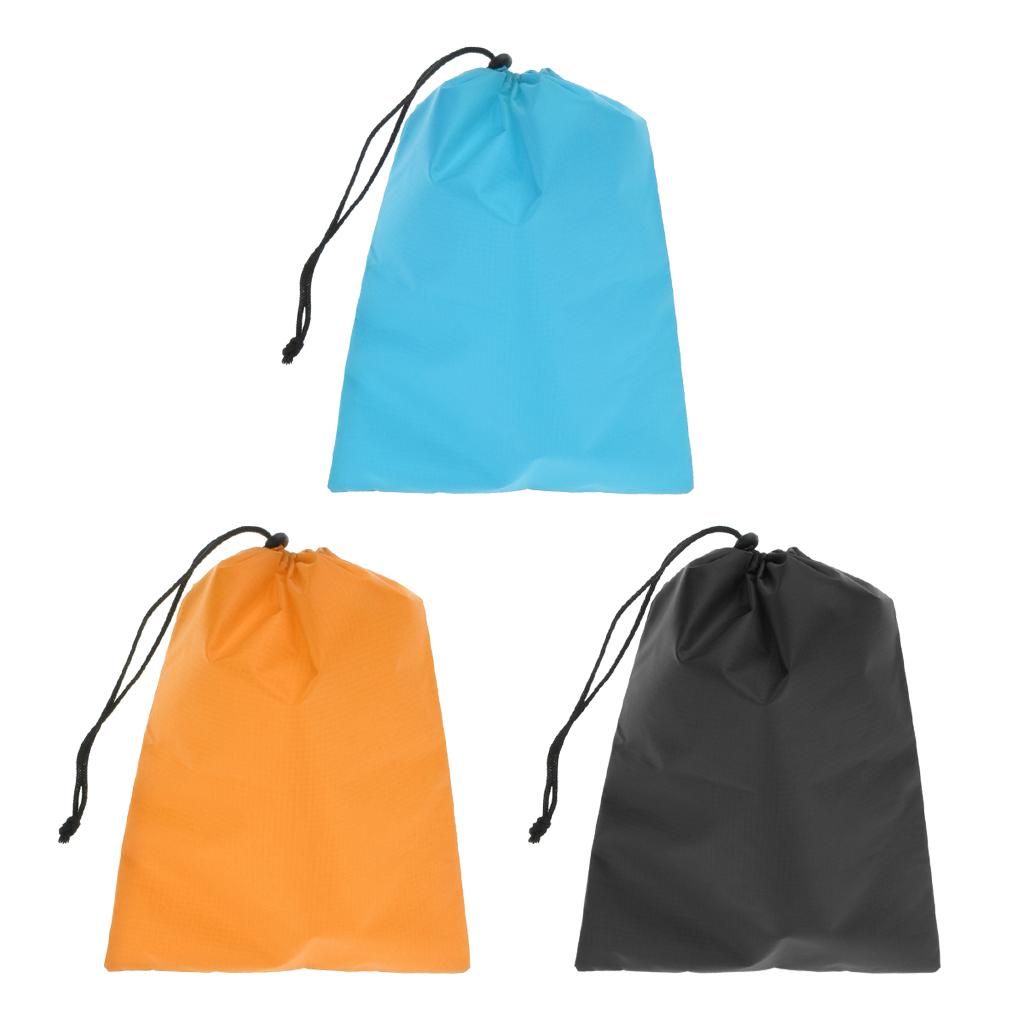2Pcs Waterproof Drawstring Storage Bag Stuff Bag for Clothes Shoes 3 Colors