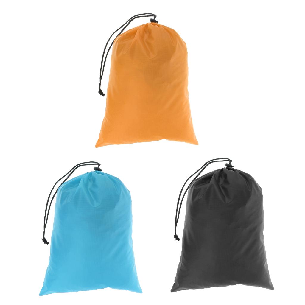 2Pcs Waterproof Drawstring Storage Bag Stuff Bag for Clothes Shoes 3 Colors