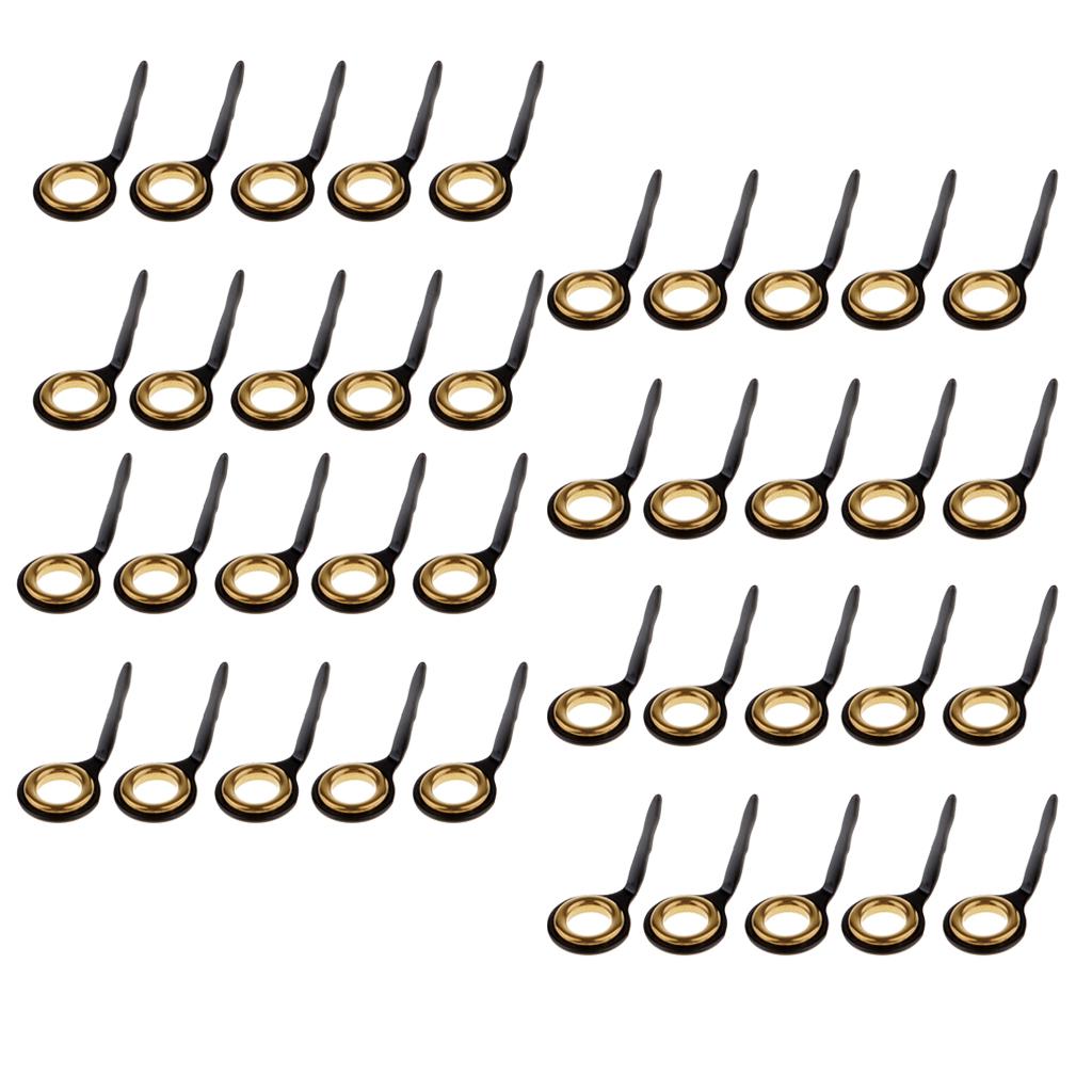 40pcs Fishing Rod Guides Eye Ring DIY Rod Repair Kit 8#