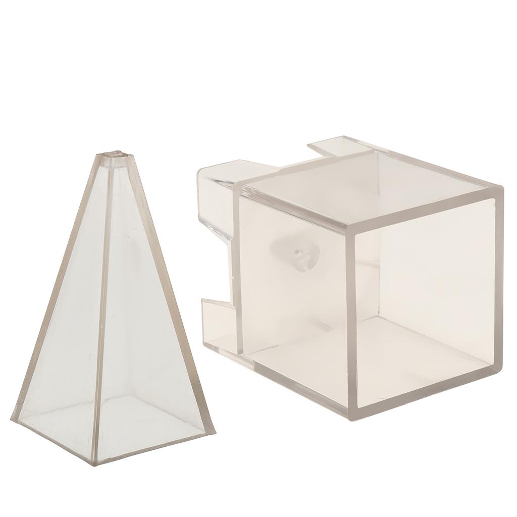 2 Shapes Plastic Clear Candle Molds Soap Mould Candles Making Crafts Model