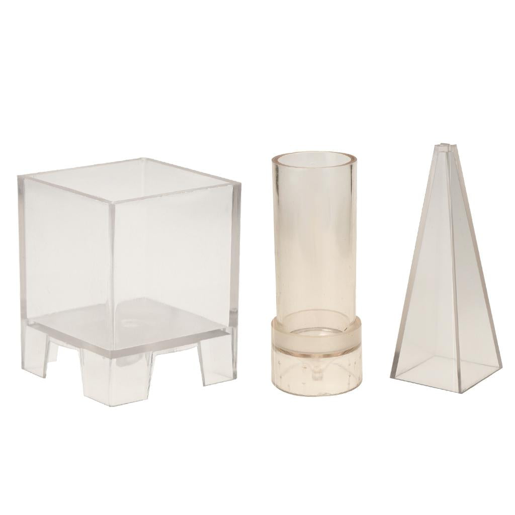 3 Pieces/Shapes Plastic Clear Candle Molds Soap Mould Candles Making Crafts