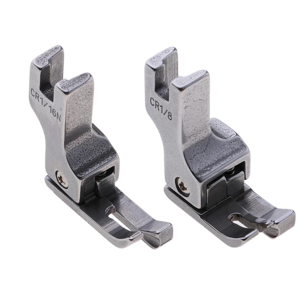 2pcs Right Compensating Presser Foot for Industrial Sewing Machines 1/16 1/8