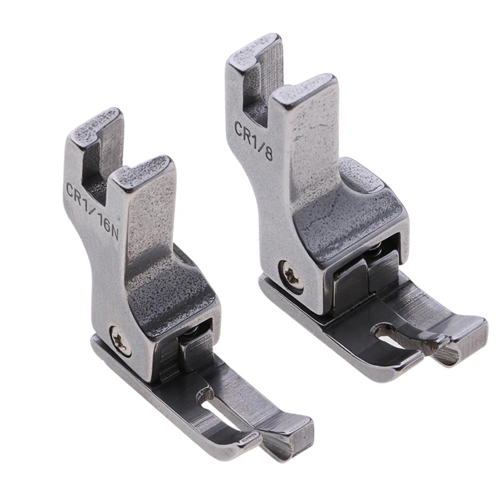 2pcs Right Compensating Presser Foot for Industrial Sewing Machines 1/16 1/8