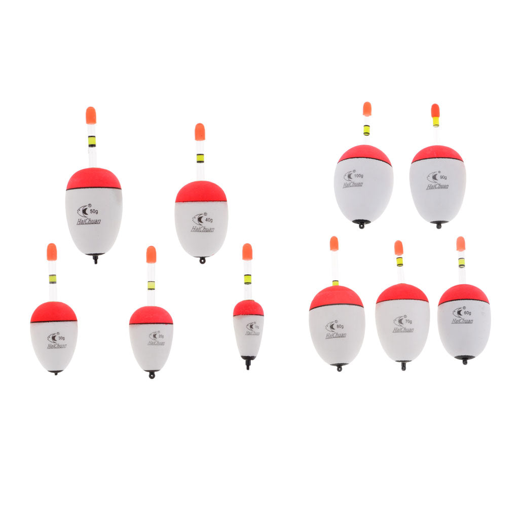 10pcs EVA Foam Floats Luminous Fishing Float Bobber Sea Rock Fishing