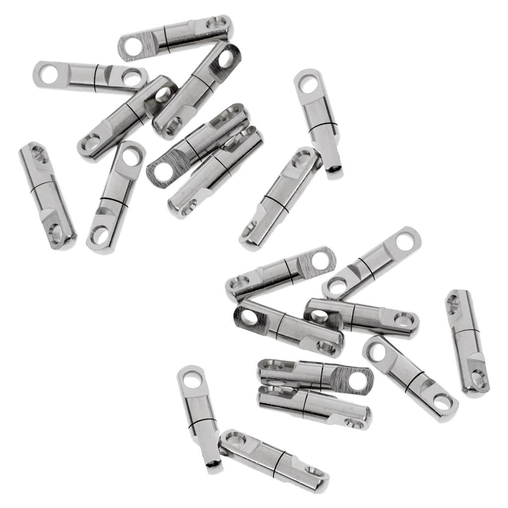 20pcs Column Type Rotary Ring Bearing Swivel Fishing Swivel Hook Connector