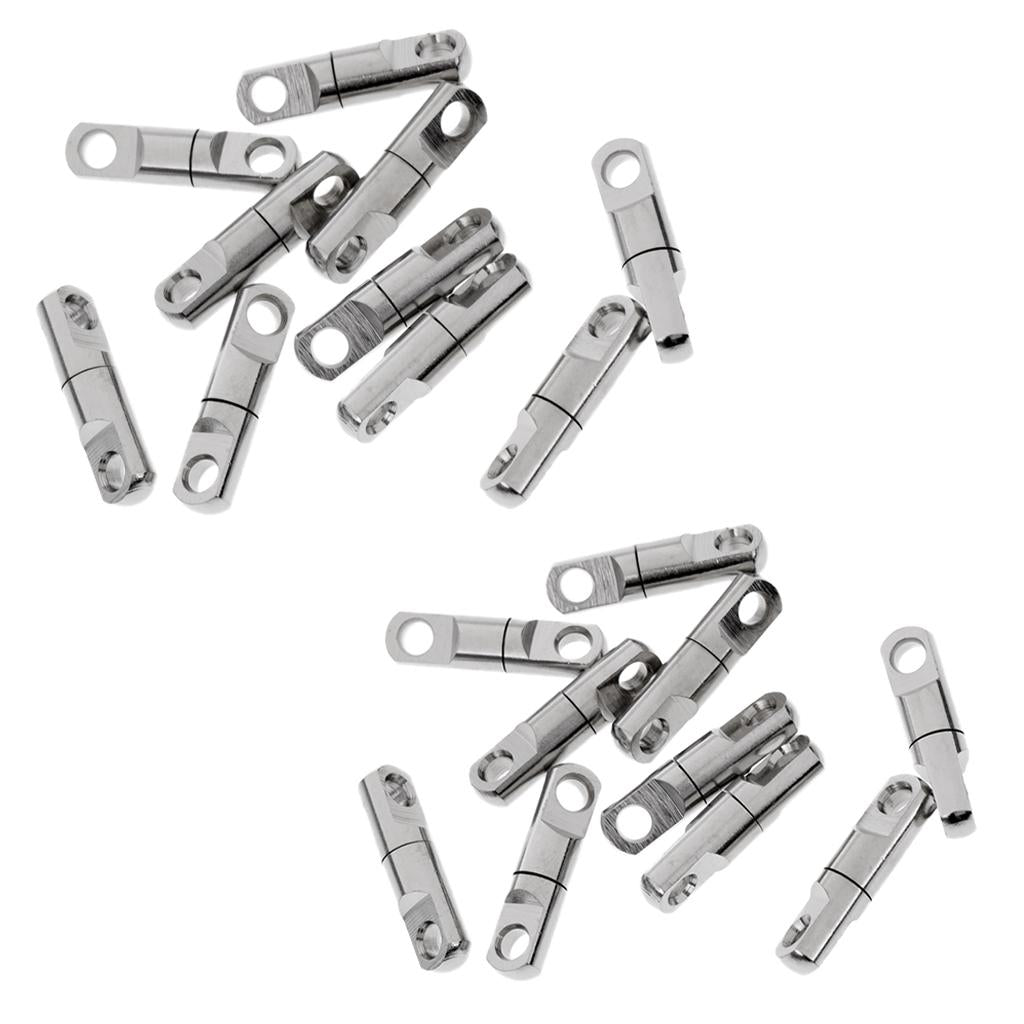 20pcs Column Type Rotary Ring Bearing Swivel Fishing Swivel Hook Connector