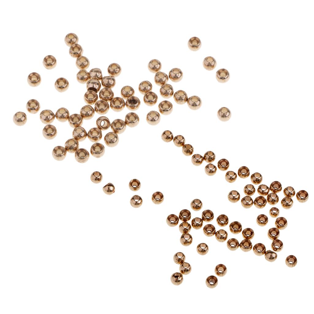 100 Pieces Fly Tying Beads Assortment Hook Nymph Belly Eyes Head Ball Beads