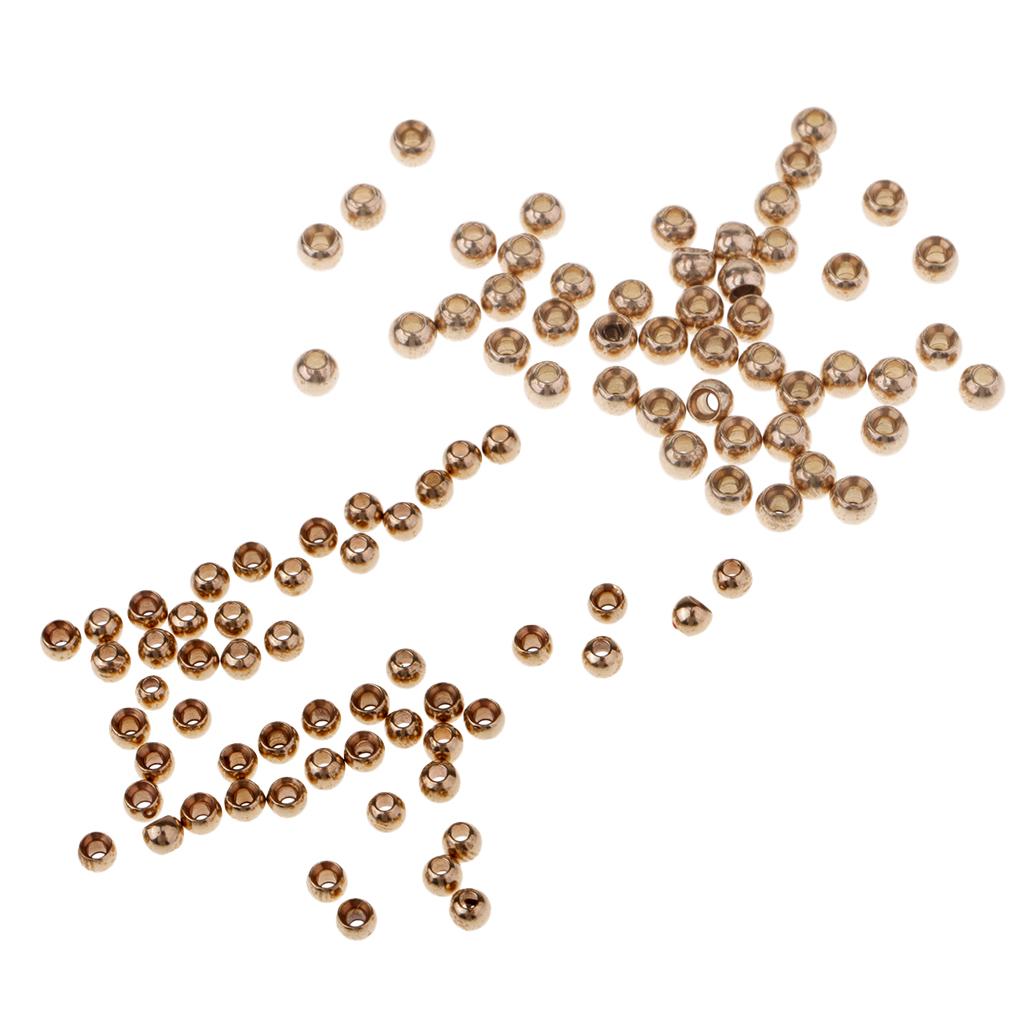 100 Pieces Fly Tying Beads Assortment Hook Nymph Belly Eyes Head Ball Beads