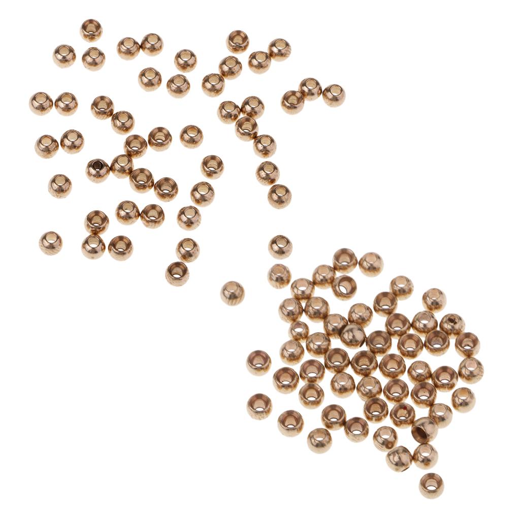 100 Pieces Fly Tying Beads Assortment Hook Nymph Belly Eyes Head Ball Beads