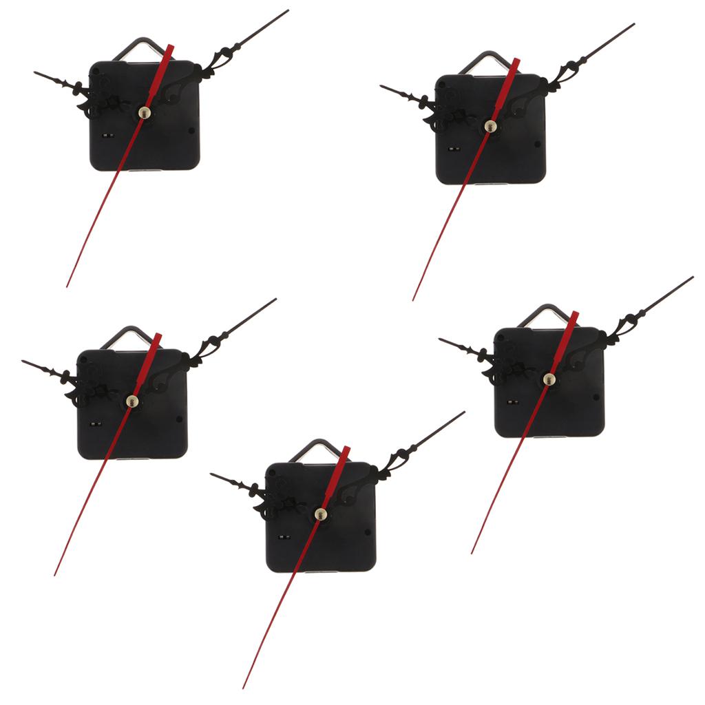 5 Sets Movement with red Pointer for Quartz Wall Clock Repair Replacement