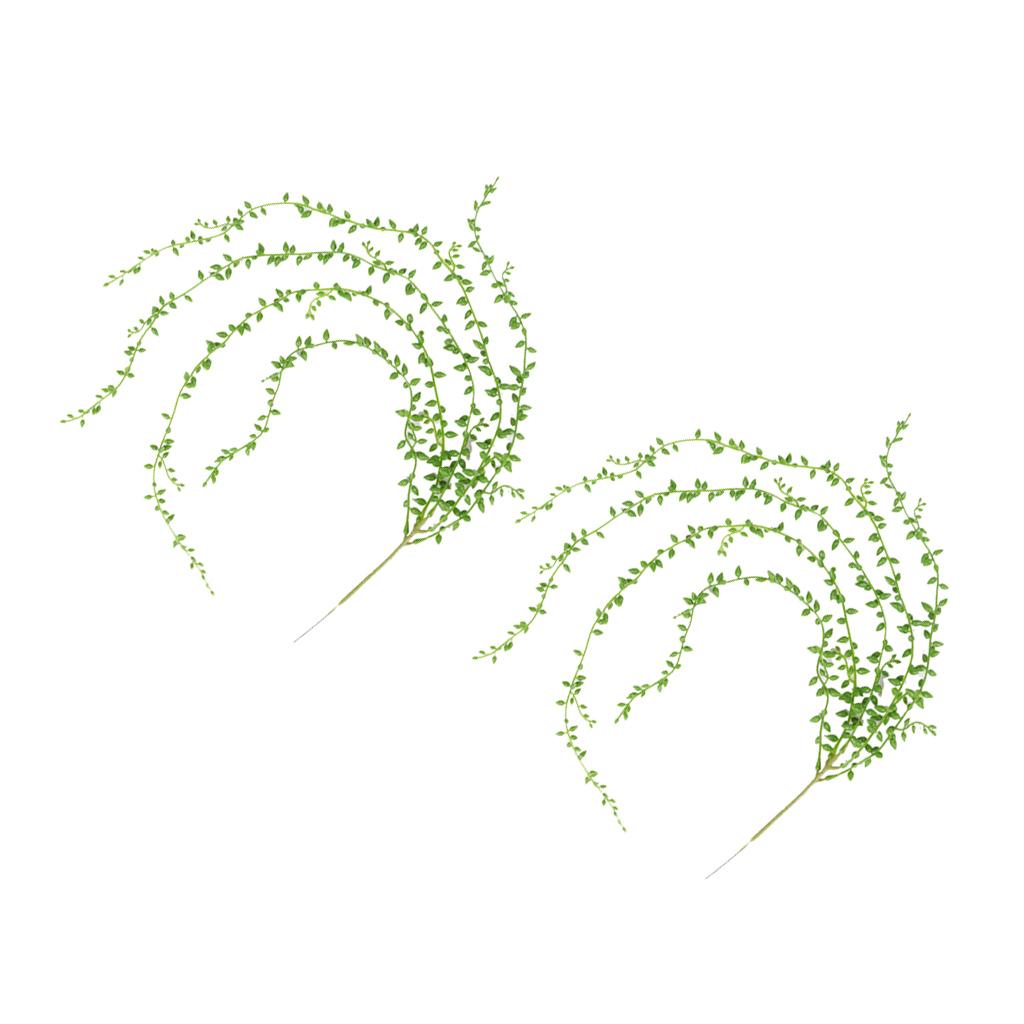 2pcs Artificial Wall Hanging Succulents Plants String of Pearls 5 Branch