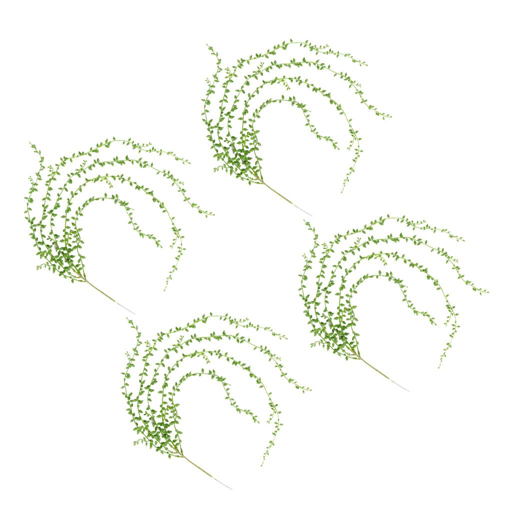 4pcs Artificial Wall Hanging Succulents Plants String of Pearls 5 Branch