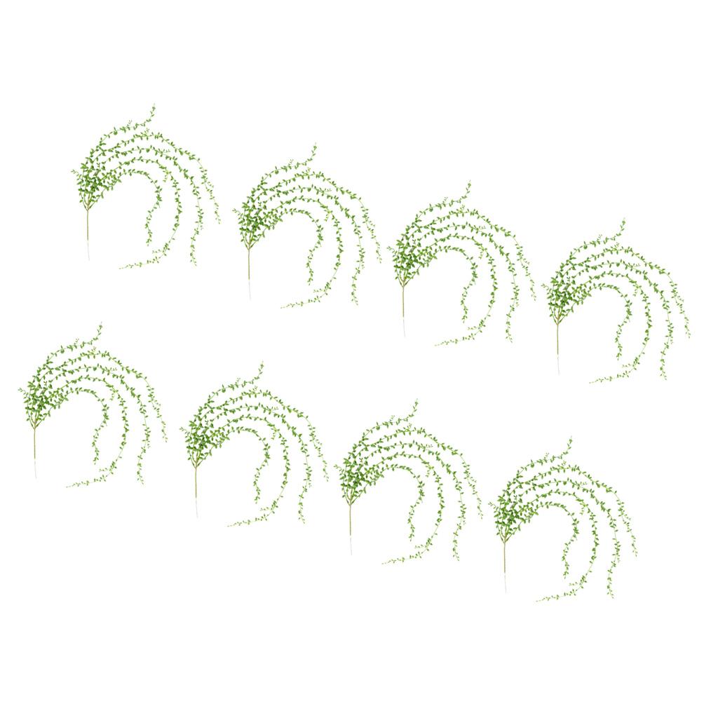8pcs Artificial Wall Hanging Succulents Plants String of Pearls 5 Branch
