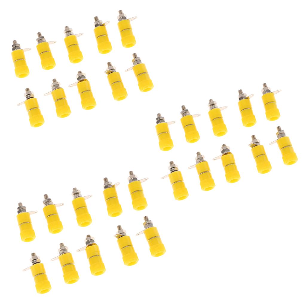 30 pieces 4mm Banana Plug Socket Jack Banana Binding Post Connector Terminal