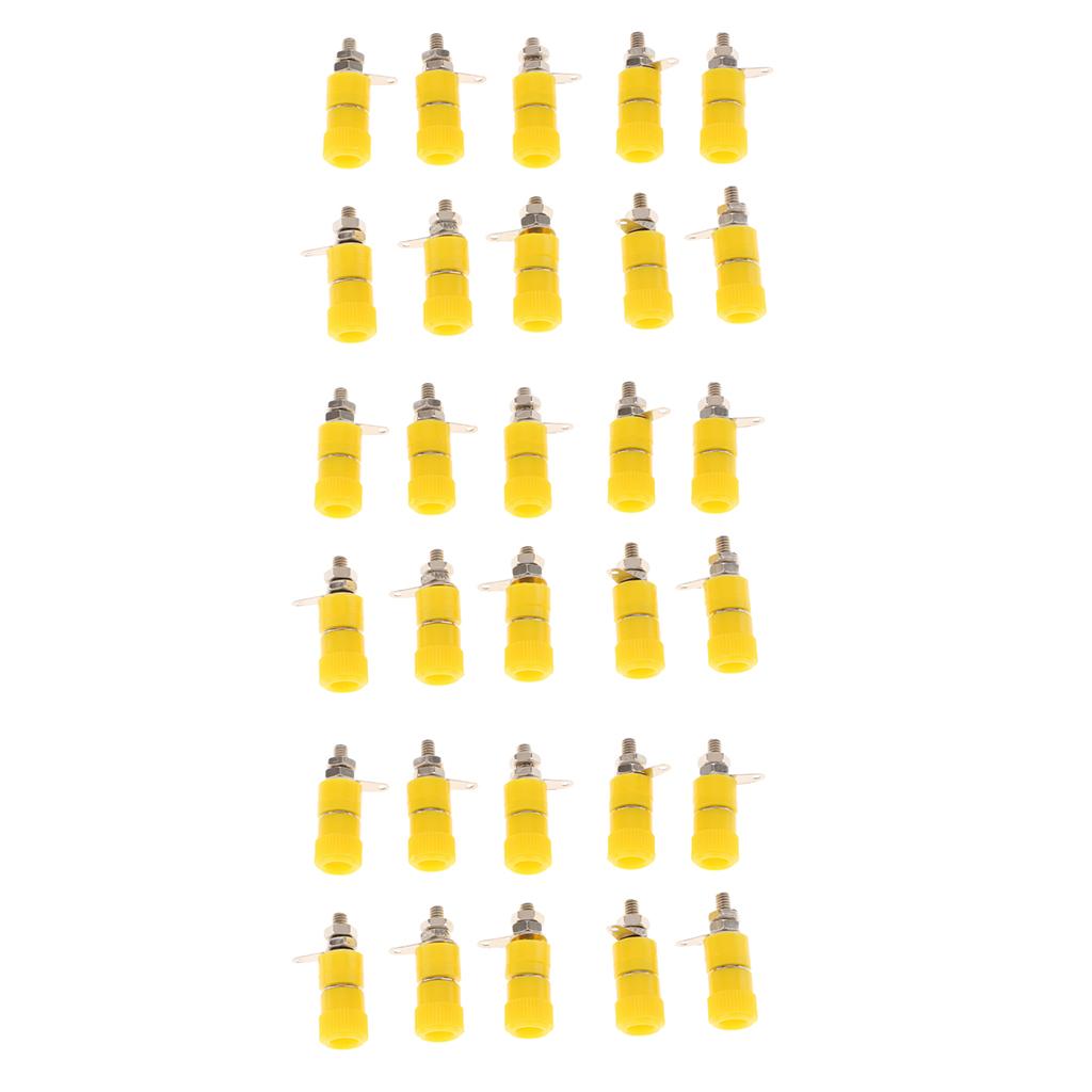 30 pieces 4mm Banana Plug Socket Jack Banana Binding Post Connector Terminal