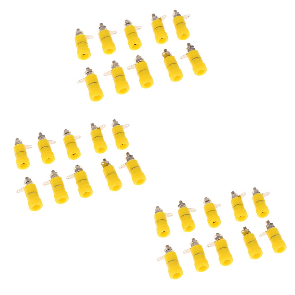 30 pieces 4mm Banana Plug Socket Jack Banana Binding Post Connector Terminal