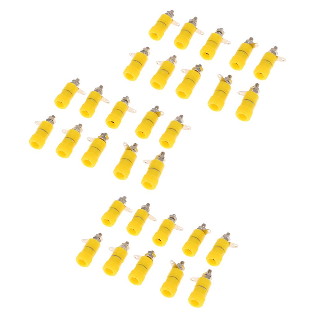 30 pieces 4mm Banana Plug Socket Jack Banana Binding Post Connector Terminal