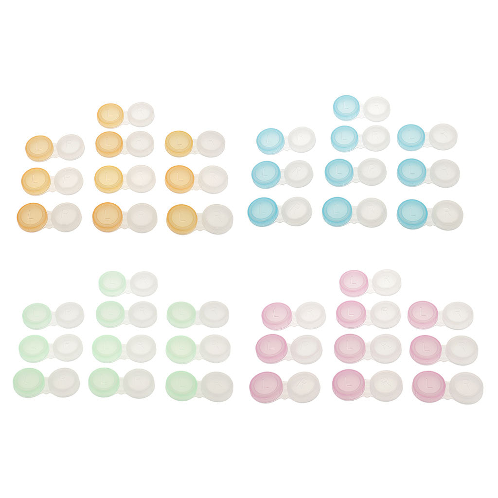 40Pieces Mini Contact Lens Box Travel Soaking Case Organizer Containers