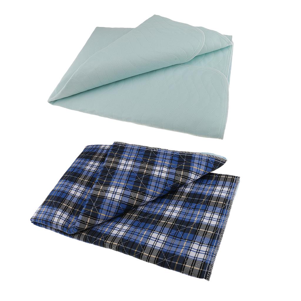 2pcs Washable Reusable Underpad Incontinence Pad Absorbent Sheet Protect XS