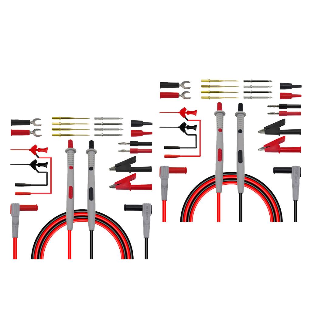 2 Set Multimeter Multi Meter Banana Plug Test Lead Probe Kit Set P1503D