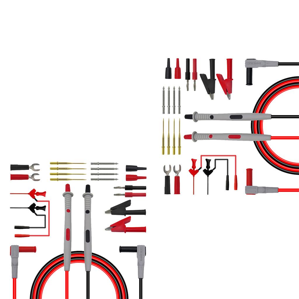 2 Set Multimeter Multi Meter Banana Plug Test Lead Probe Kit Set P1503D