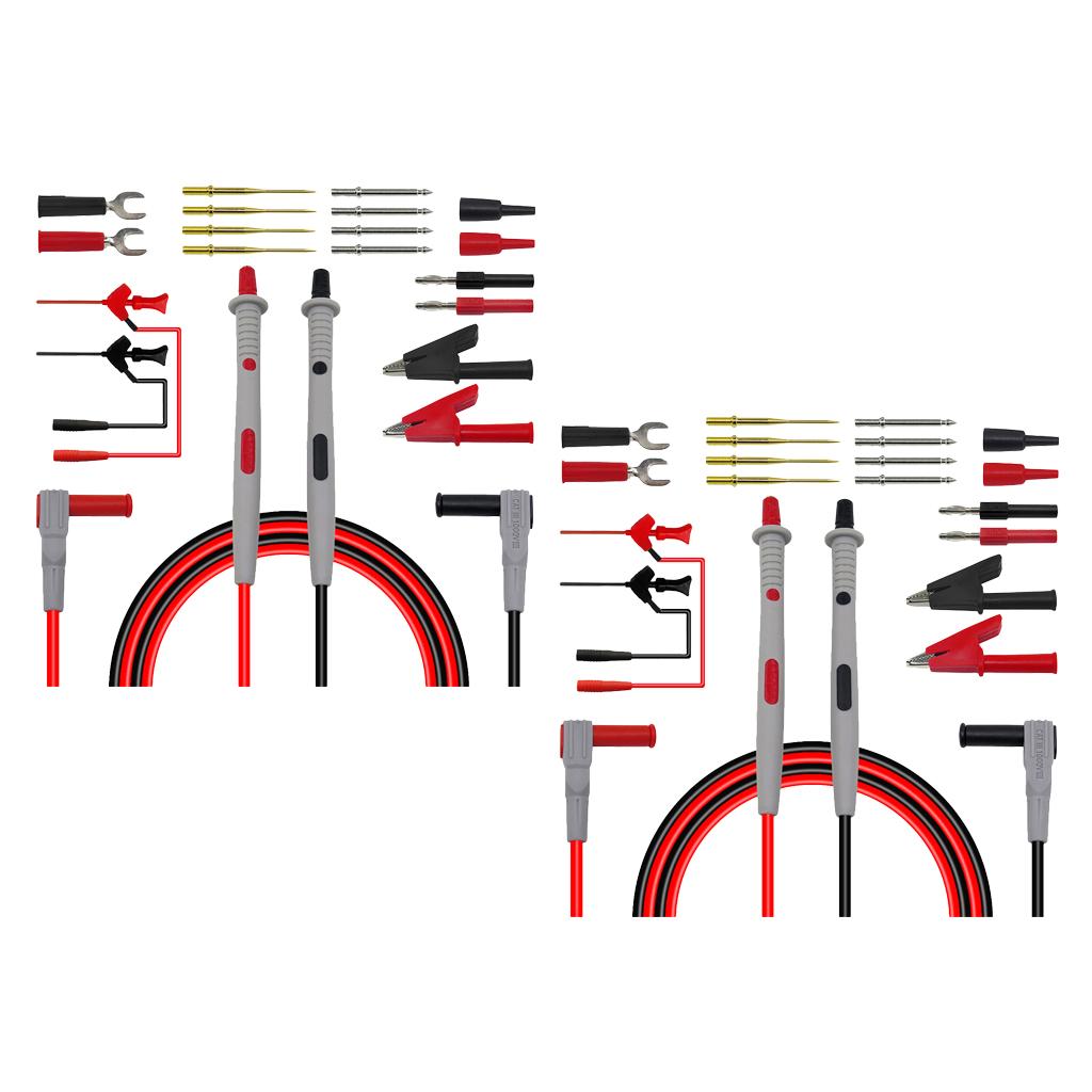 2 Set Multimeter Multi Meter Banana Plug Test Lead Probe Kit Set P1503D