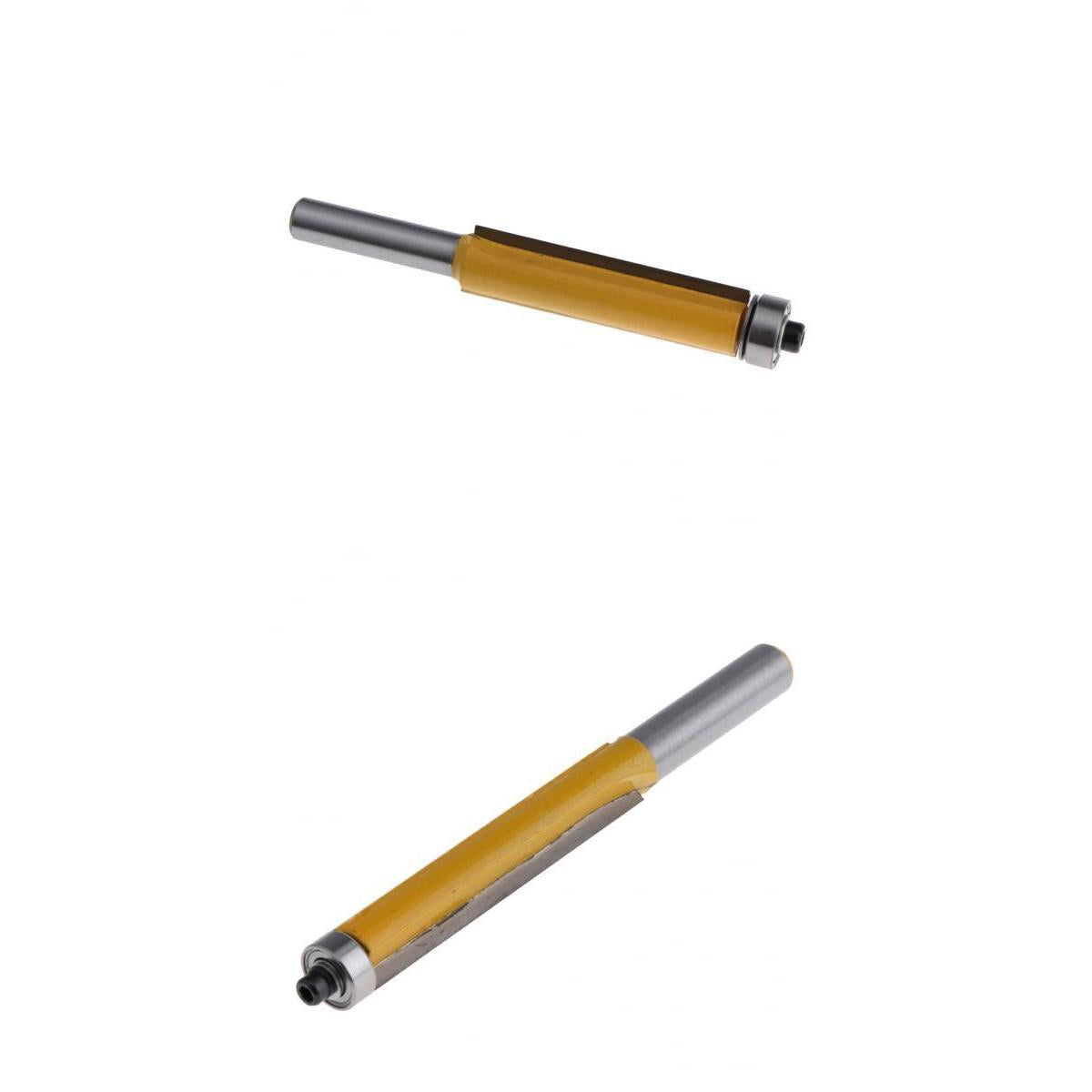 2PCS 8mm Shank Alloy Flush Trim Long Bear Router Bit Woodwork Cutter Tools