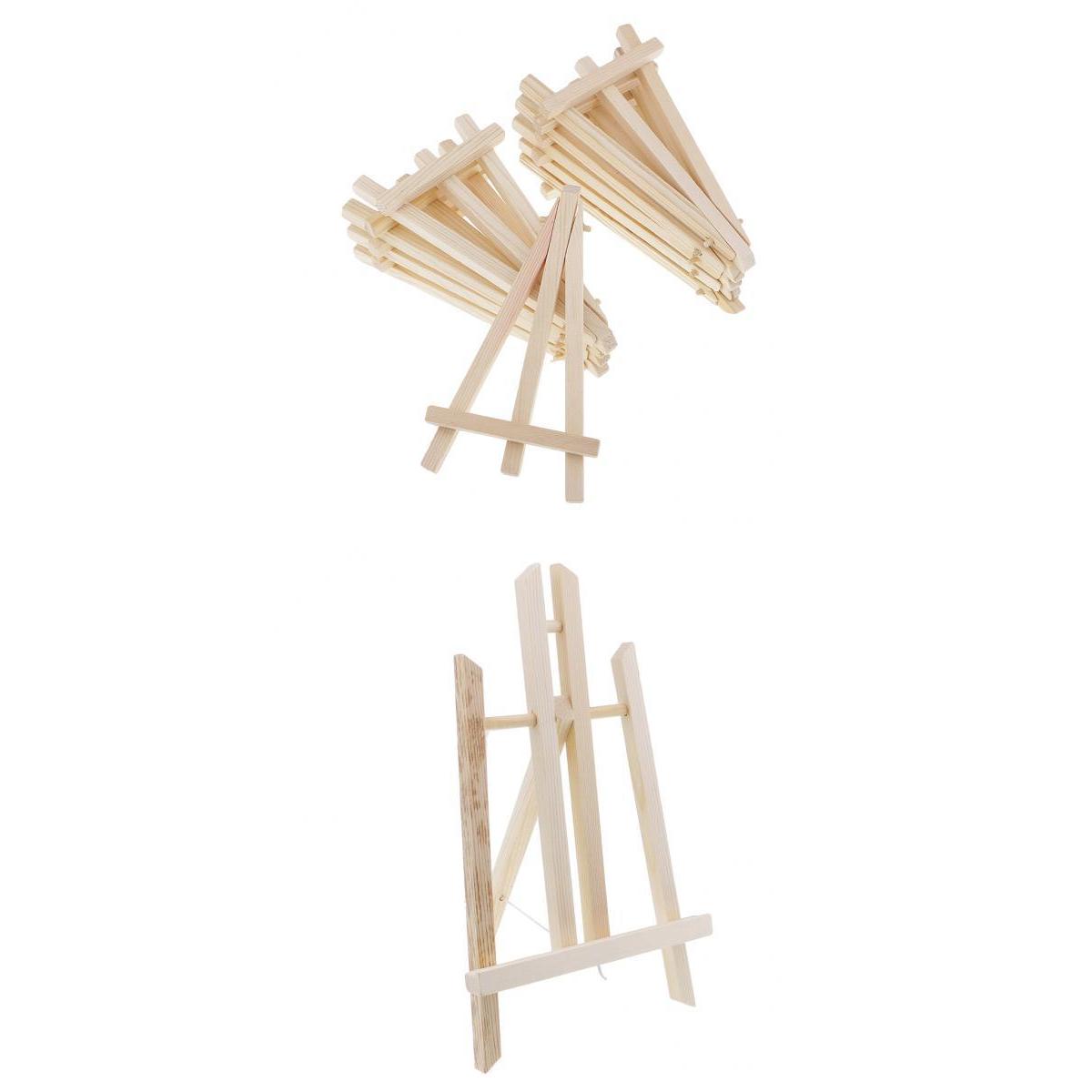 11 Pieces Mini Wooden Tripod Easel Display Painting Stand Card Canvas Holder