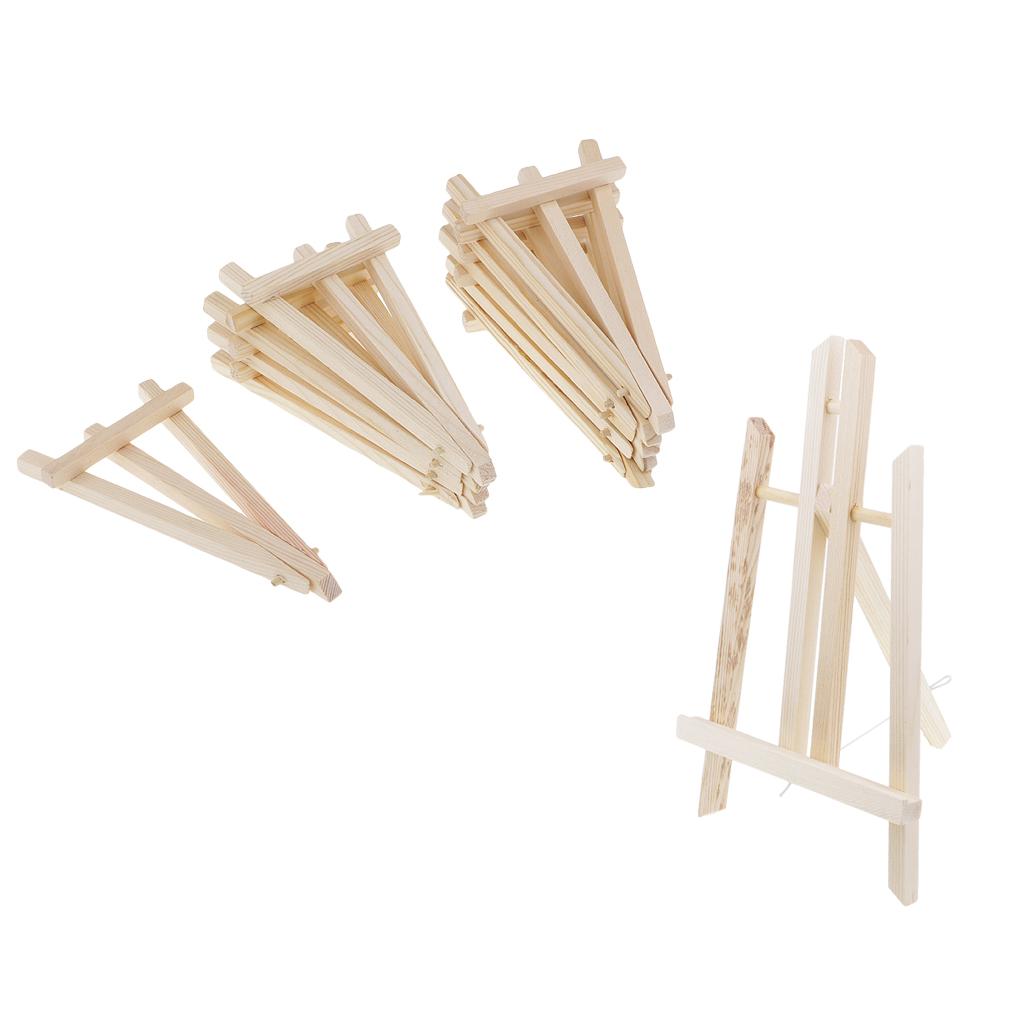 11 Pieces Mini Wooden Tripod Easel Display Painting Stand Card Canvas Holder