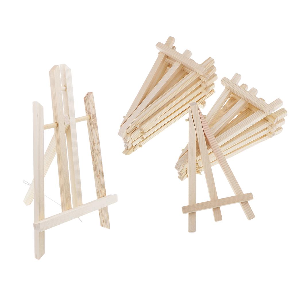 11 Pieces Mini Wooden Tripod Easel Display Painting Stand Card Canvas Holder